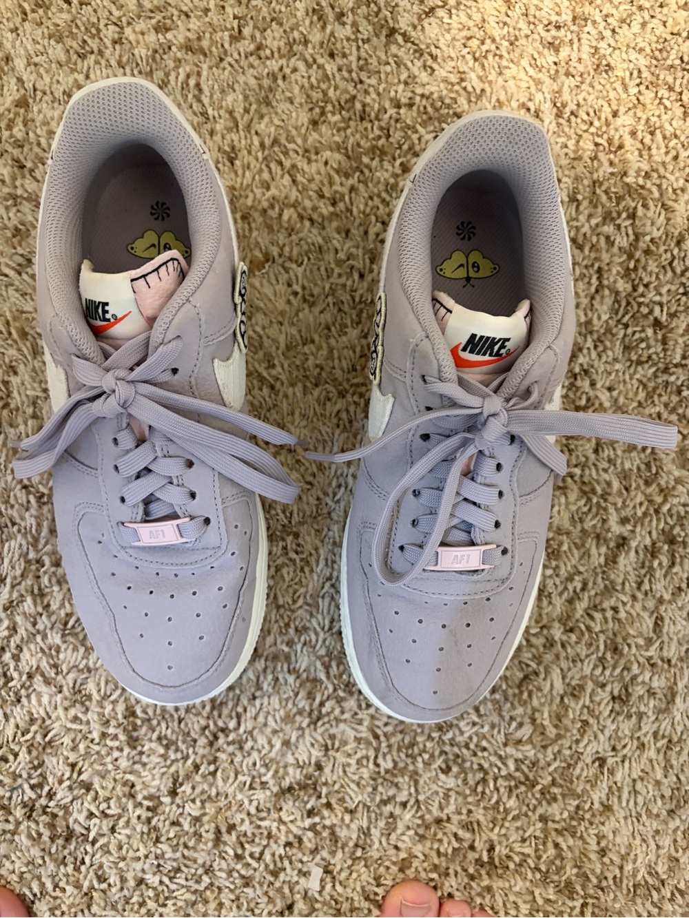 Nike Women's Lavender Suede Low-Top Sneakers